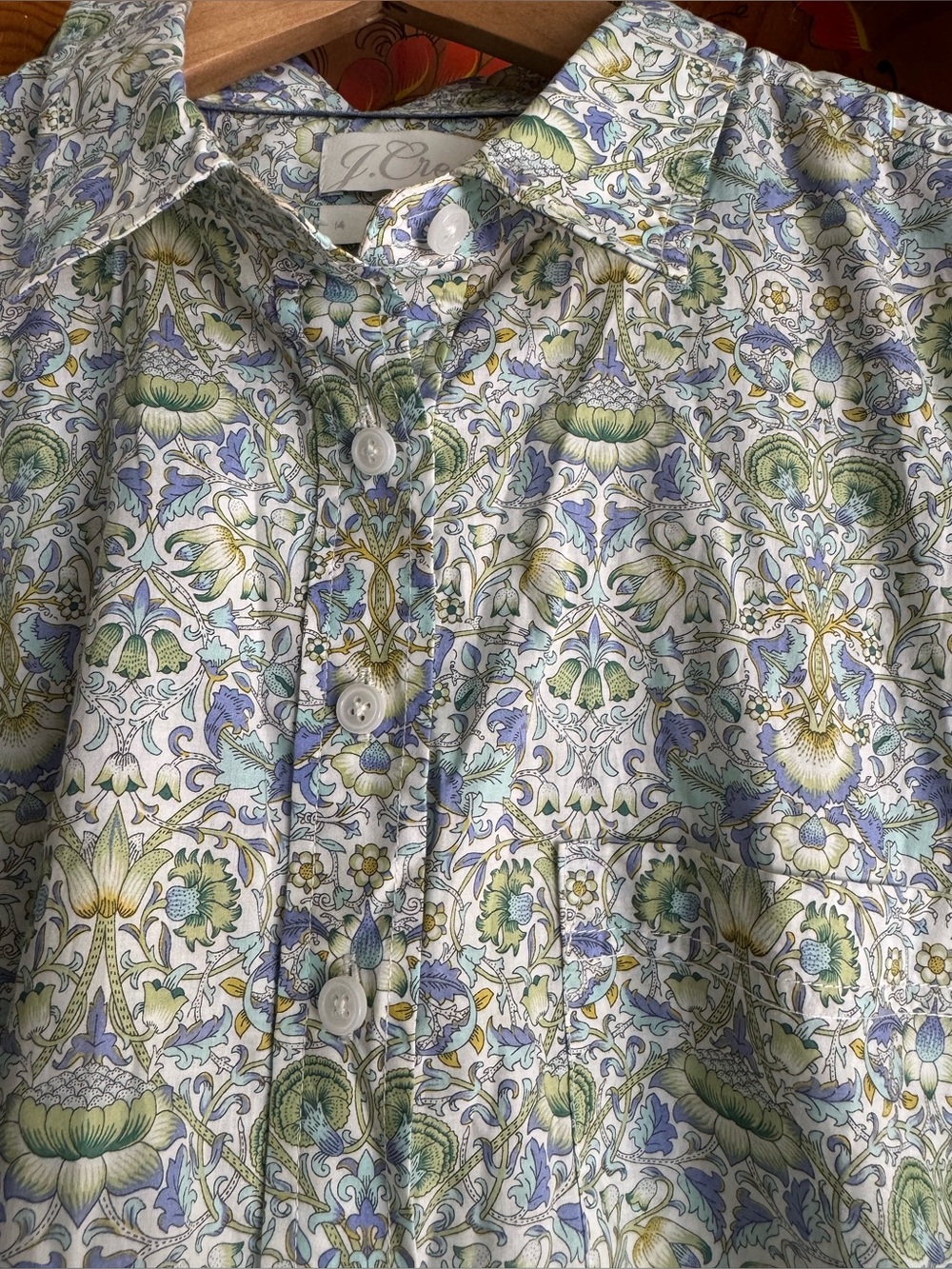 J. Crew classic-fit popover top in Liberty® Lodden fabric Size 14 - Picture 5 of 14
